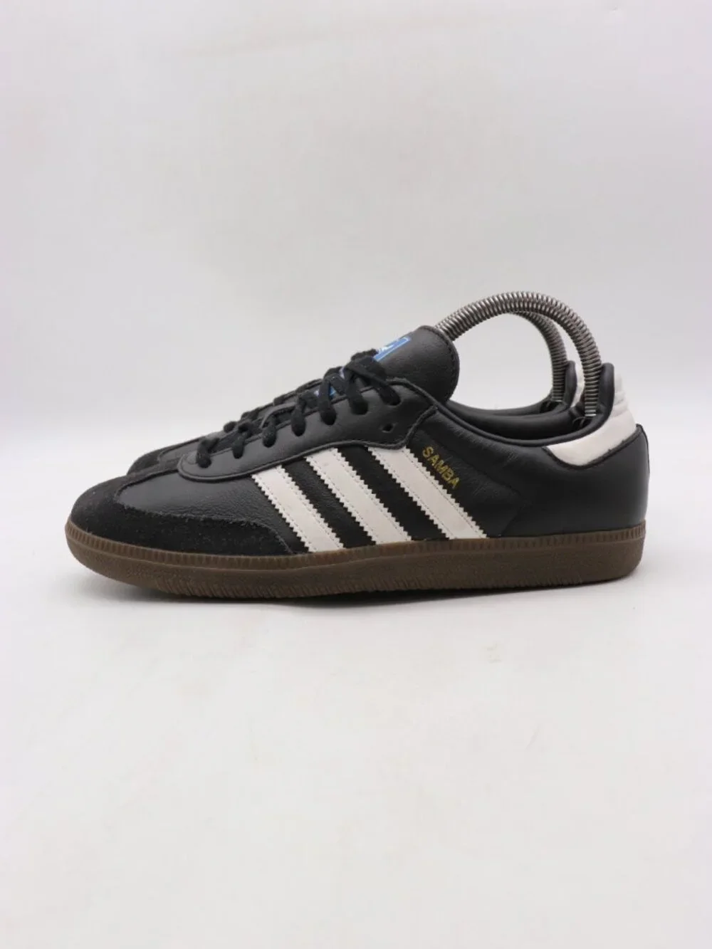Adidas Samba OG Women's 7 Men's 6 Black White Gum Leather Sneakers IE3676